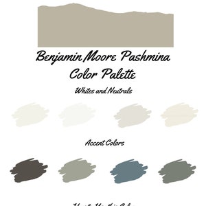 Pashmina by Benjamin Moore whole home color palette - interior paint palette