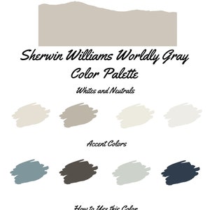 Worldly Grey par Sherwin Williams palette de couleurs pour toute la maison - palette de peinture intérieure