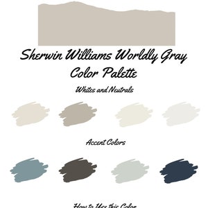 Worldly Gray by Sherwin Williams whole home color palette - interior paint palette