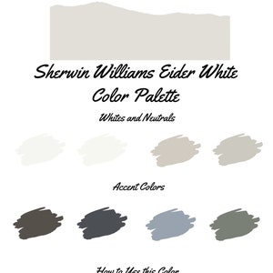 Eider White by Sherwin Williams whole home color palette - interior paint palette