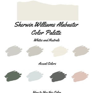 Alabaster by Sherwin Williams whole home color palette - interior paint palette