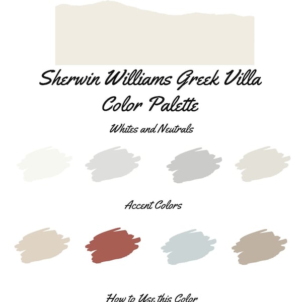 Greek Villa Color Palette Etsy