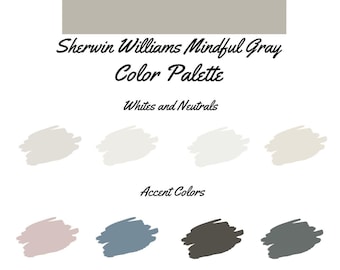 Mindful Gray by Sherwin Williams whole home color palette - interior paint palette
