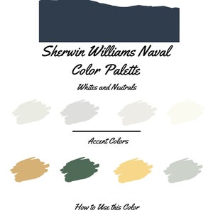 Naval by Sherwin Williams whole home color palette - interior paint palette