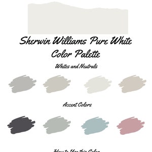 Pure White by Sherwin Williams whole home color palette - interior paint palette