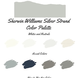 Silver Strand by Sherwin Williams whole home color palette - interior paint palette
