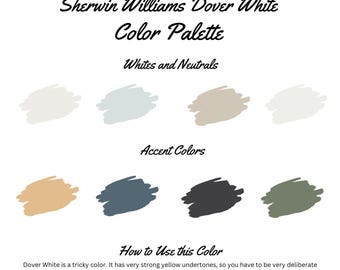 Dover White by Sherwin Williams whole home color palette - interior paint palette