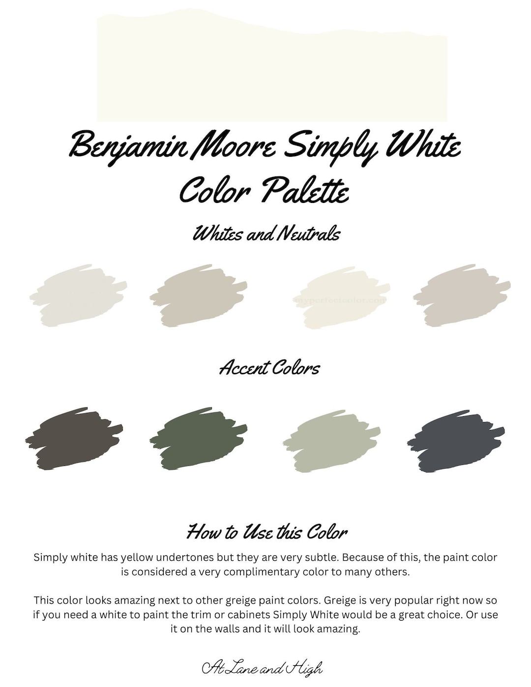 Simply White by Benjamin Moore Whole Home Color Palette Interior Paint