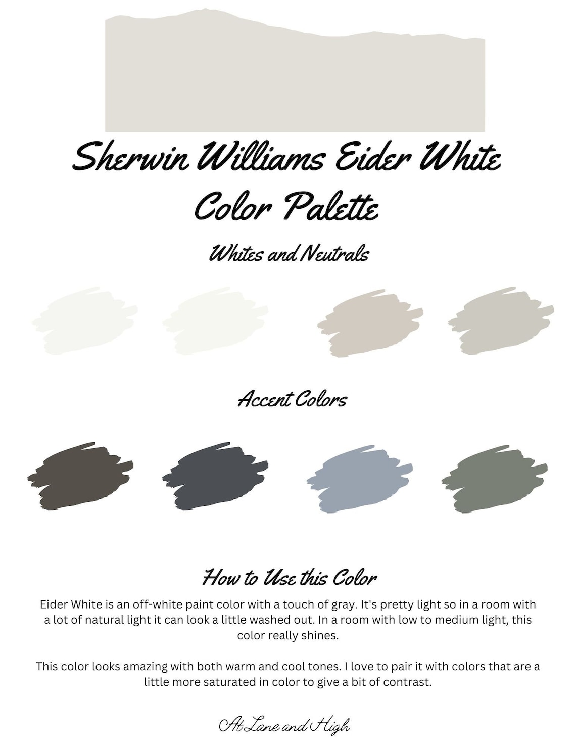 Eider White by Sherwin Williams Whole Home Color Palette Interior Paint