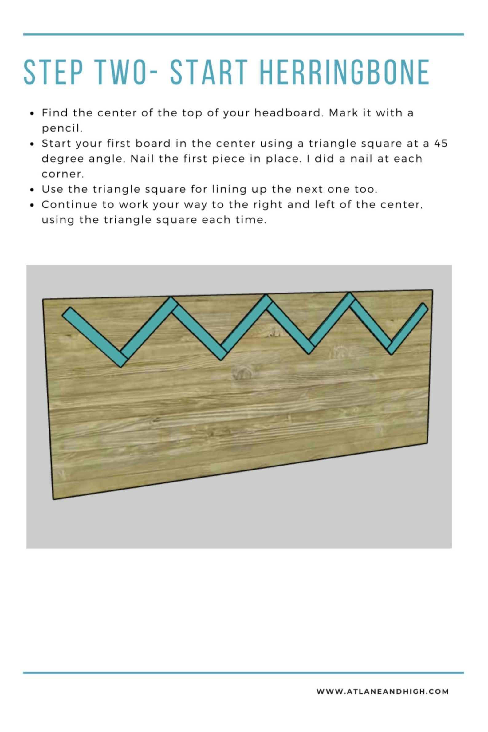 Headboard Build Plans, Herringbone Headboard Build Plans, DIY Headboard