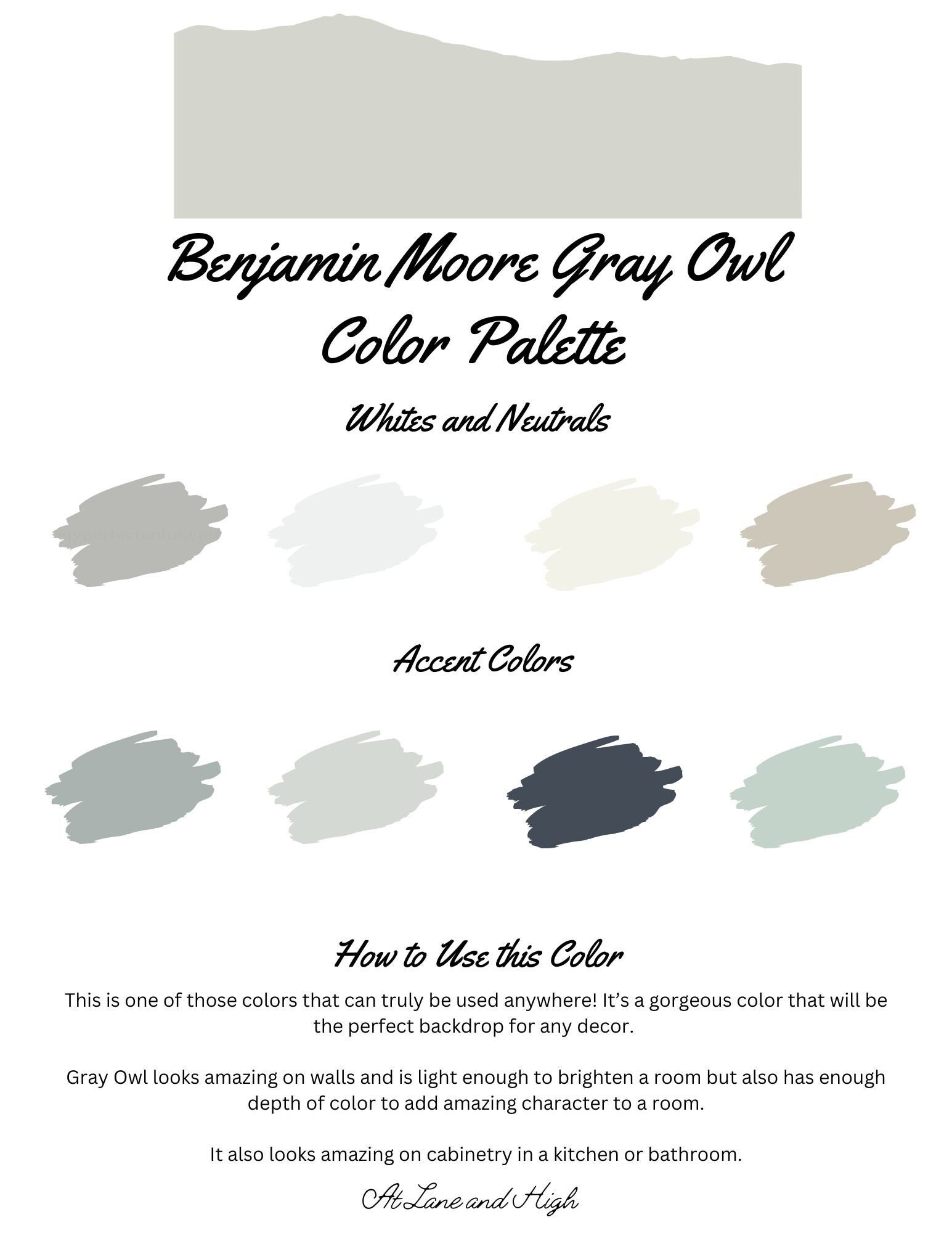 Gray Owl by Benjamin Moore Whole Home Color Palette Interior Paint ...