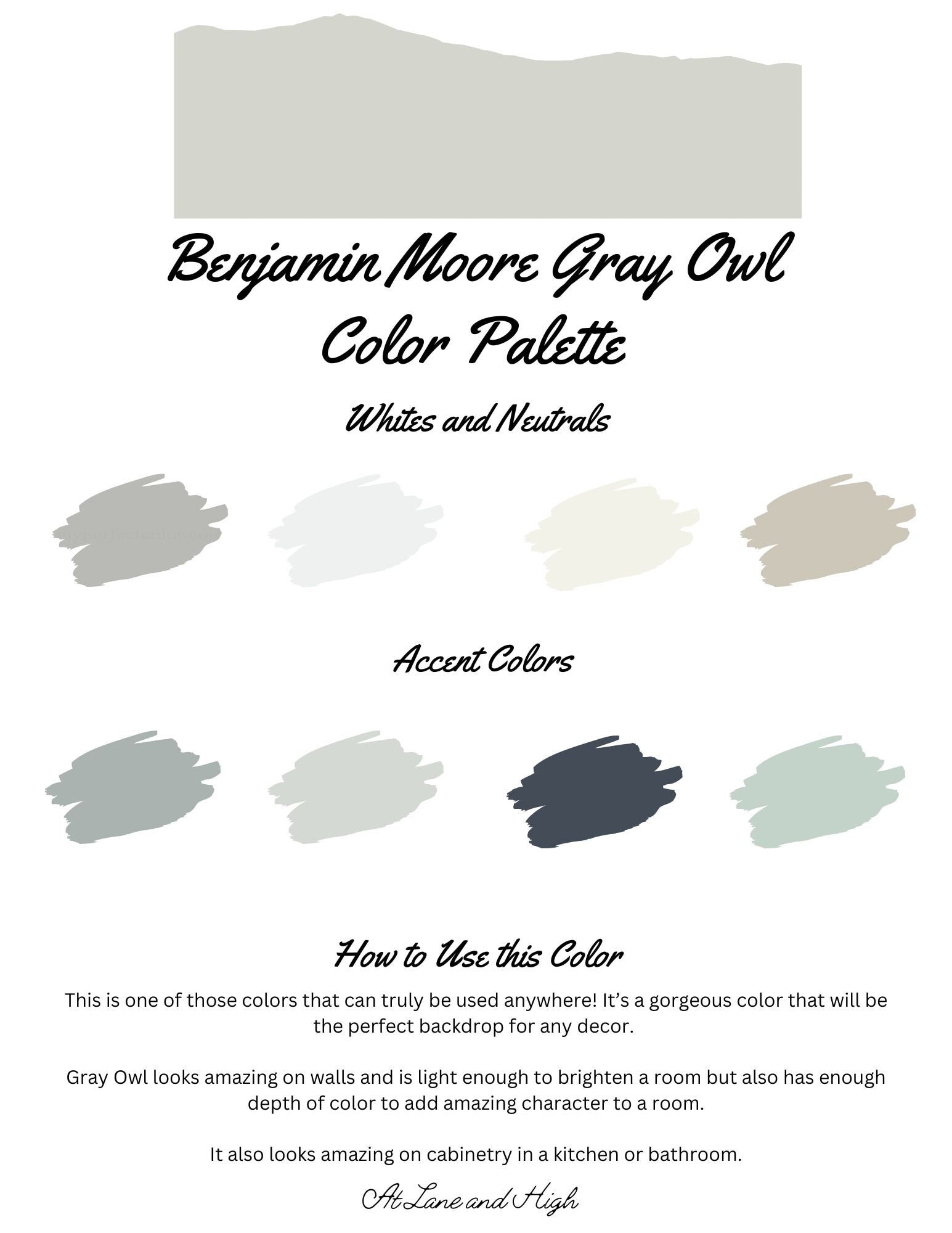 Gray Owl by Benjamin Moore Whole Home Color Palette Interior Paint ...