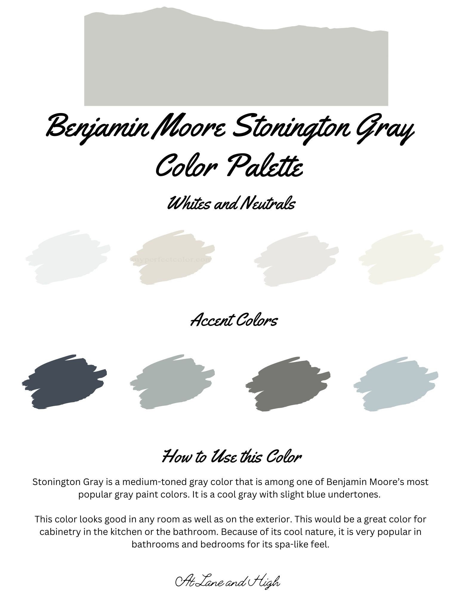 Stonington Gray by Benjamin Moore Whole Home Color Palette Interior Paint Palette Etsy Canada
