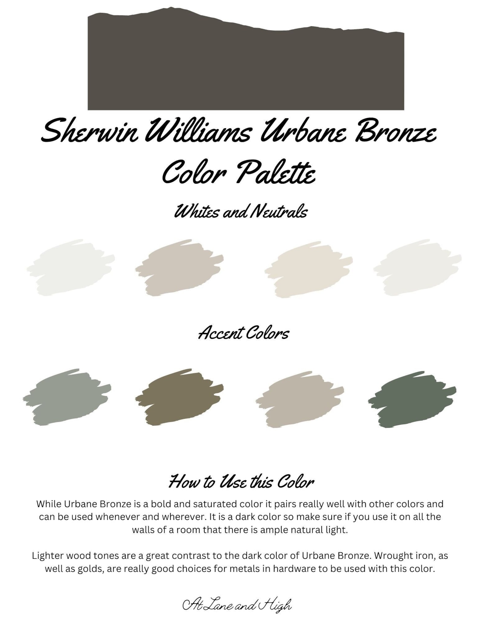Urbane Bronze by Sherwin Williams Whole Home Color Palette Interior ...
