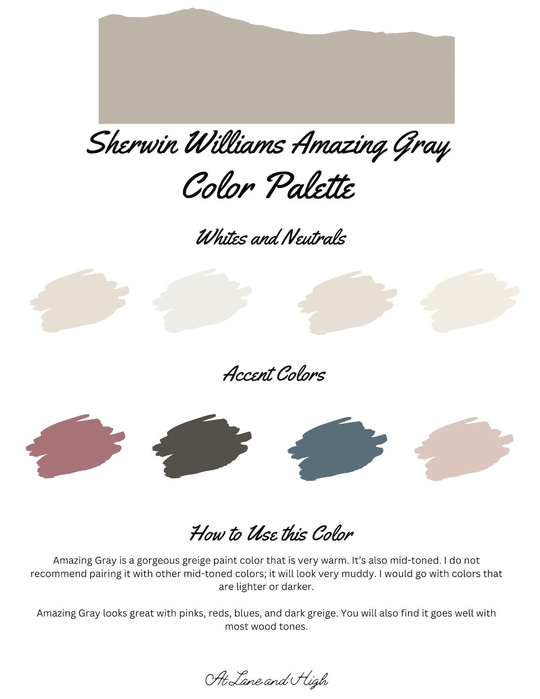 Amazing Gray by Sherwin Williams Whole Home Color Palette - Interior ...