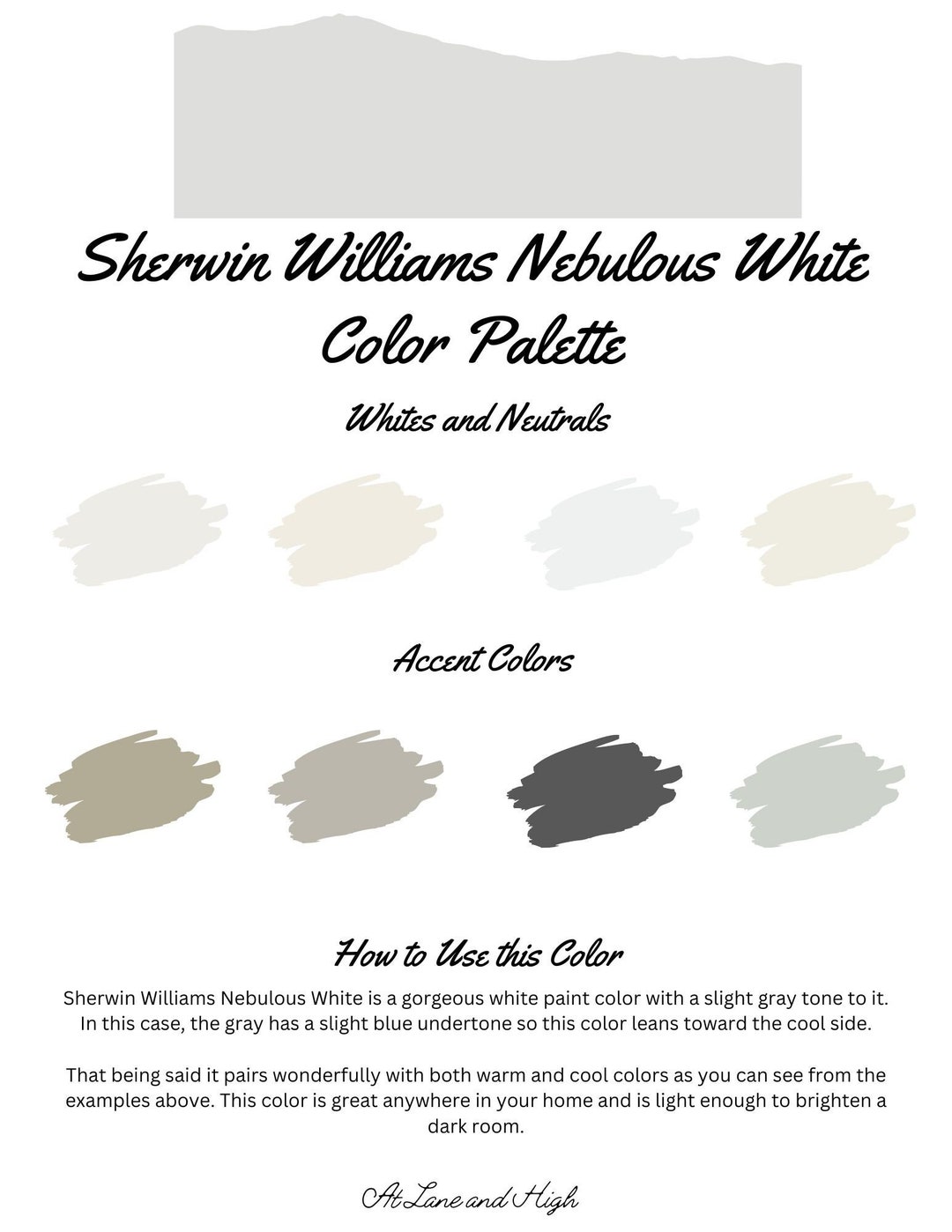 Nebulous White by Sherwin Williams Whole Home Paint Palette Interior