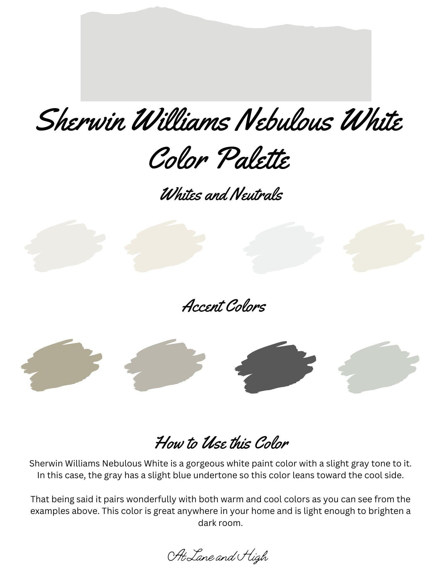 Nebulous White by Sherwin Williams Whole Home Paint Palette