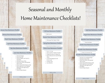 Home Maintenance Checklists