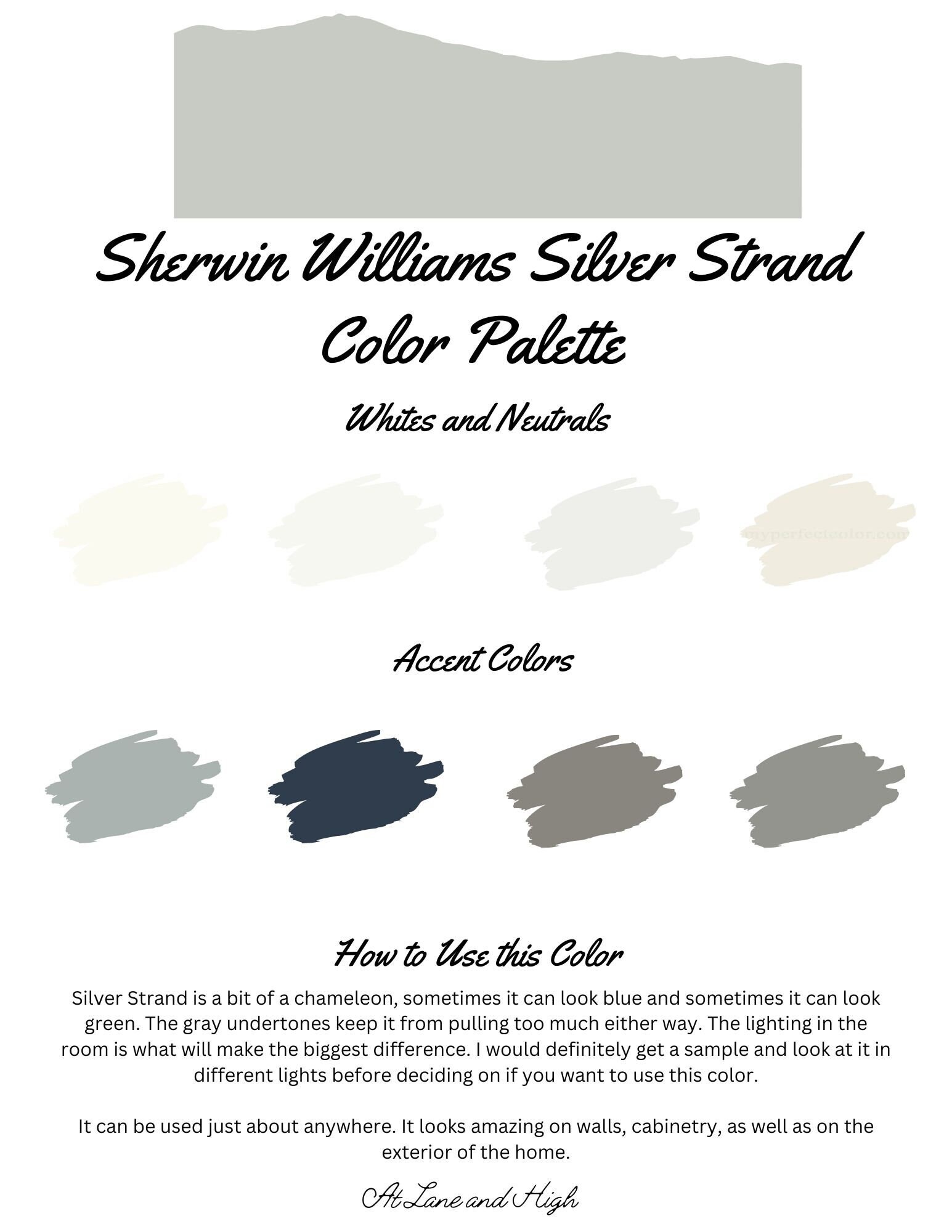 Silver Strand by Sherwin Williams Whole Home Color Palette Interior