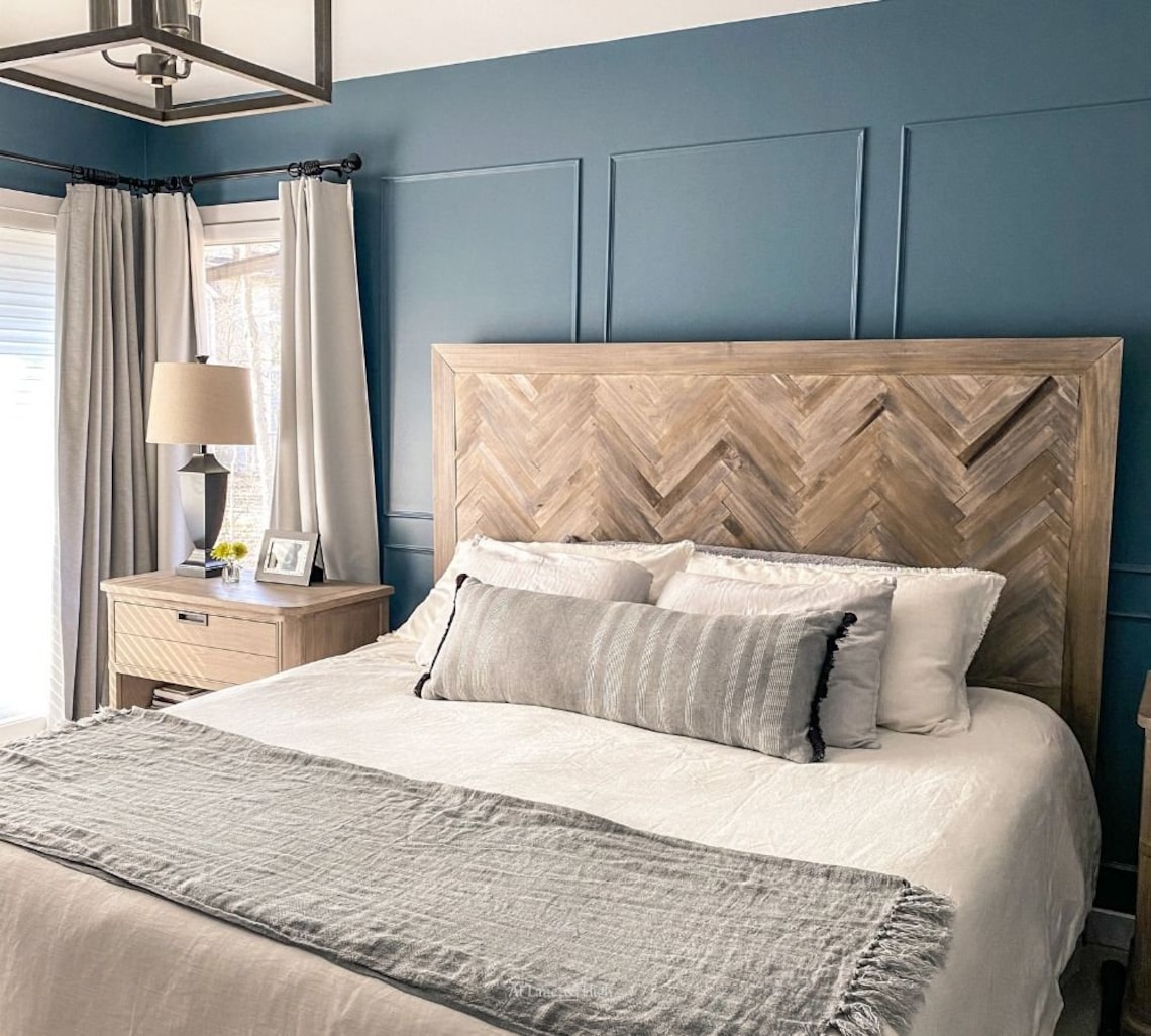 Headboard Build Plans Herringbone Headboard Build Plans DIY Etsy