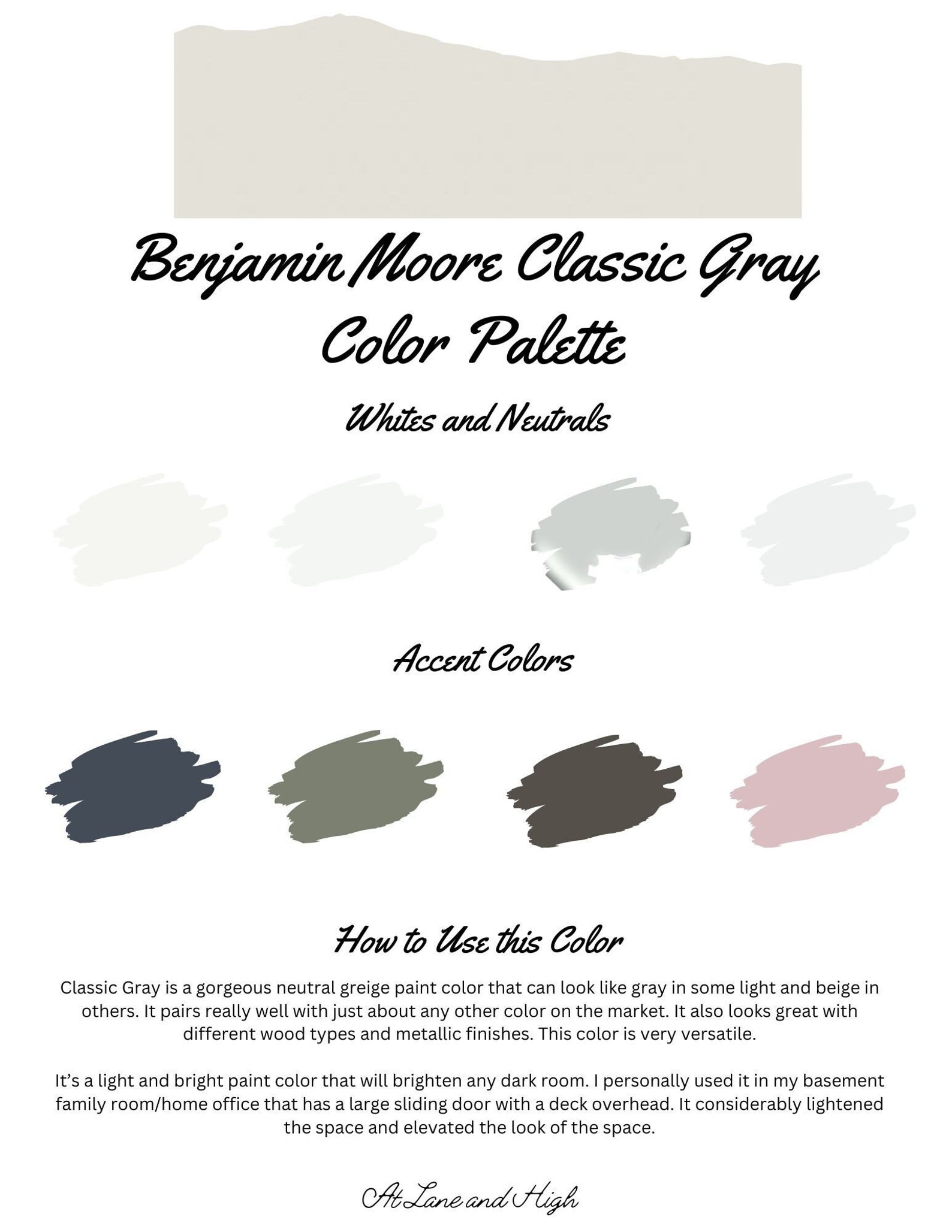 Classic Gray by Benjamin Moore Whole Home Color Palette - Interior ...