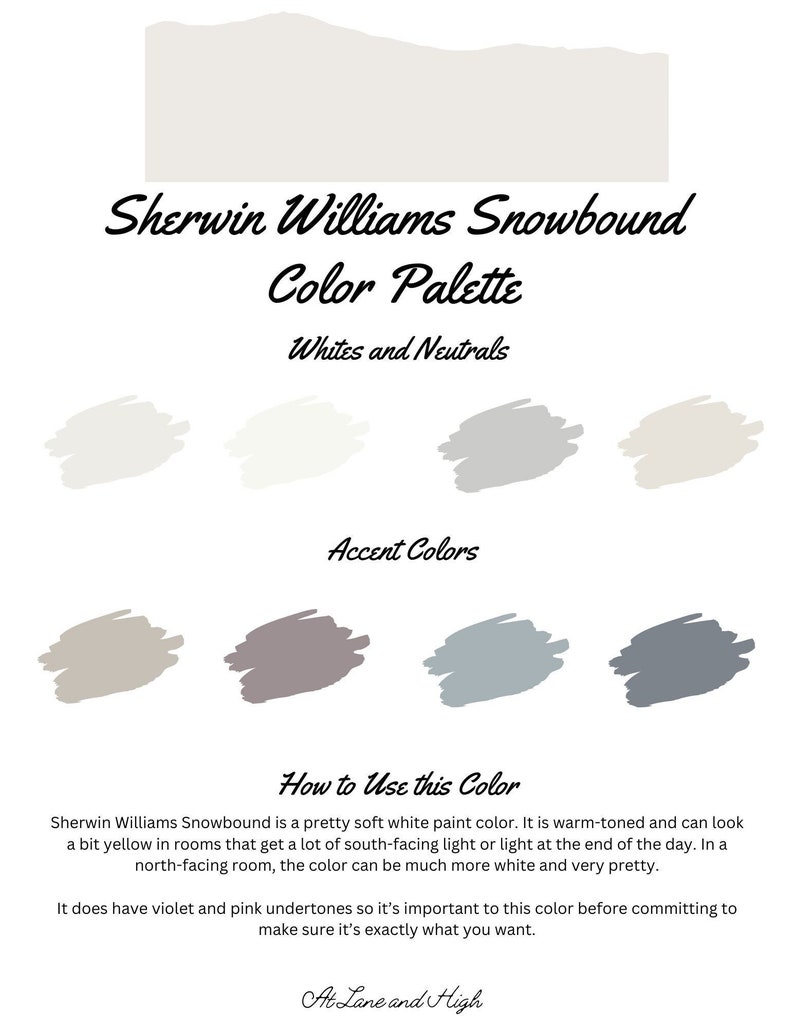 Snowbound by Sherwin Williams Whole Home Color Palette Interior Paint ...