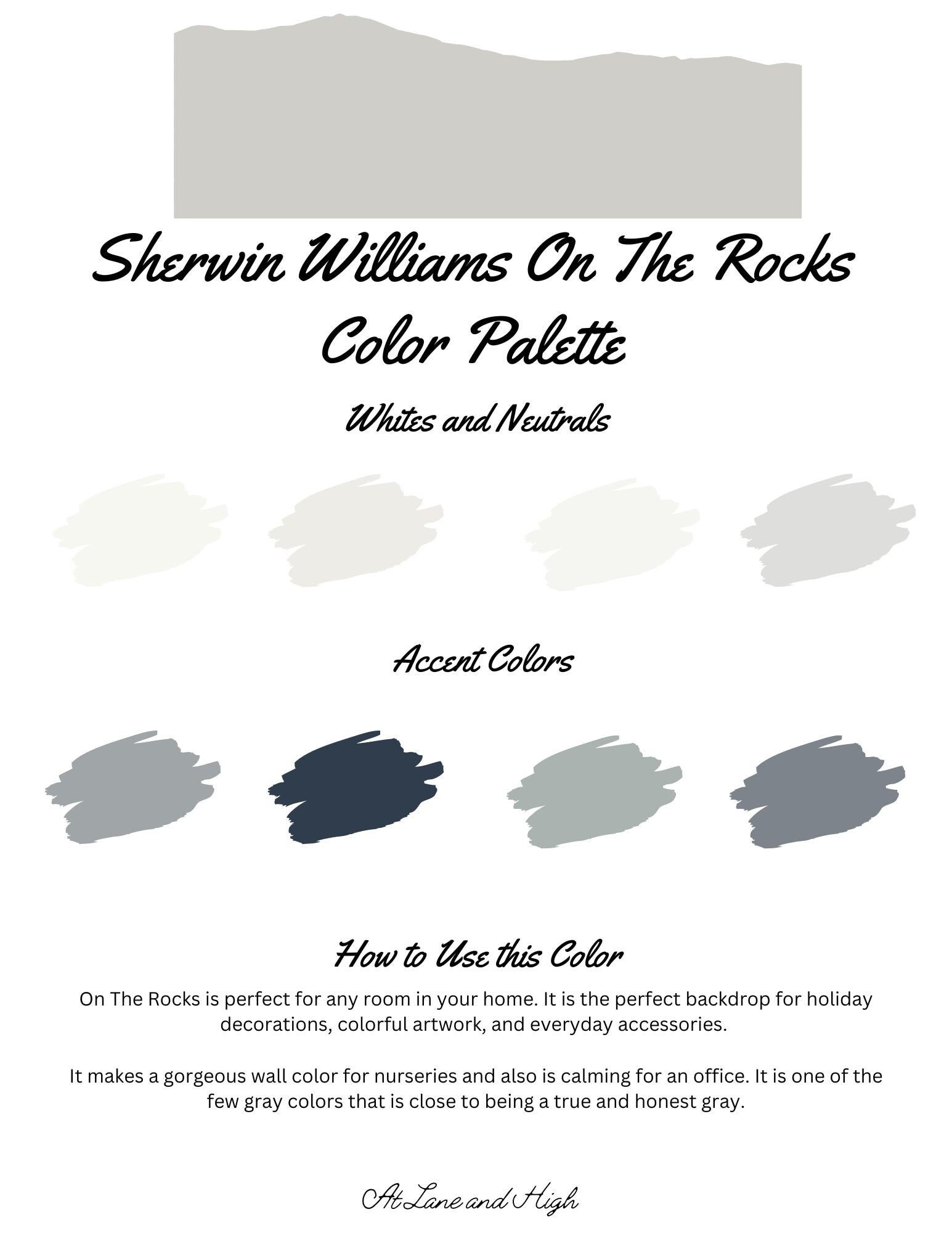 On the Rocks by Sherwin Williams Whole Home Color Palette Interior