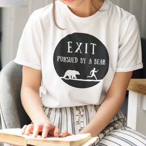 Exit Pursued By Bear Shirt, Shakespeare Quote, Jersey Short Sleeve Tee, Theatre Shirt, Theatre Gift, Funny Shirt