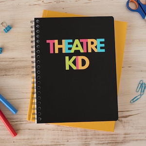 Theater Kid Schwarz Spiralblock - liniertes Papier, Broadway-Schauspielerin Schauspieler Theater Musical Journal Tagebuch Geschenk
