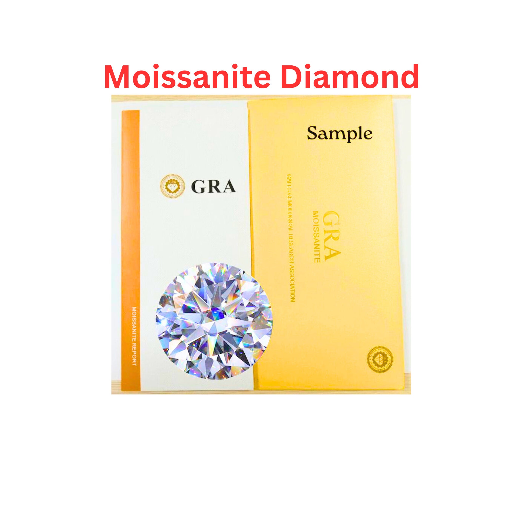 GRA Certified Loose DVVS1 Round Cut Moissanite Diamond All Sizes 5mm15mm Brilliant Cut Loose