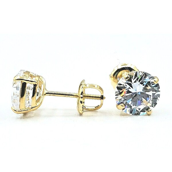 1 Carat Diamond Solitaire Earrings Etsy