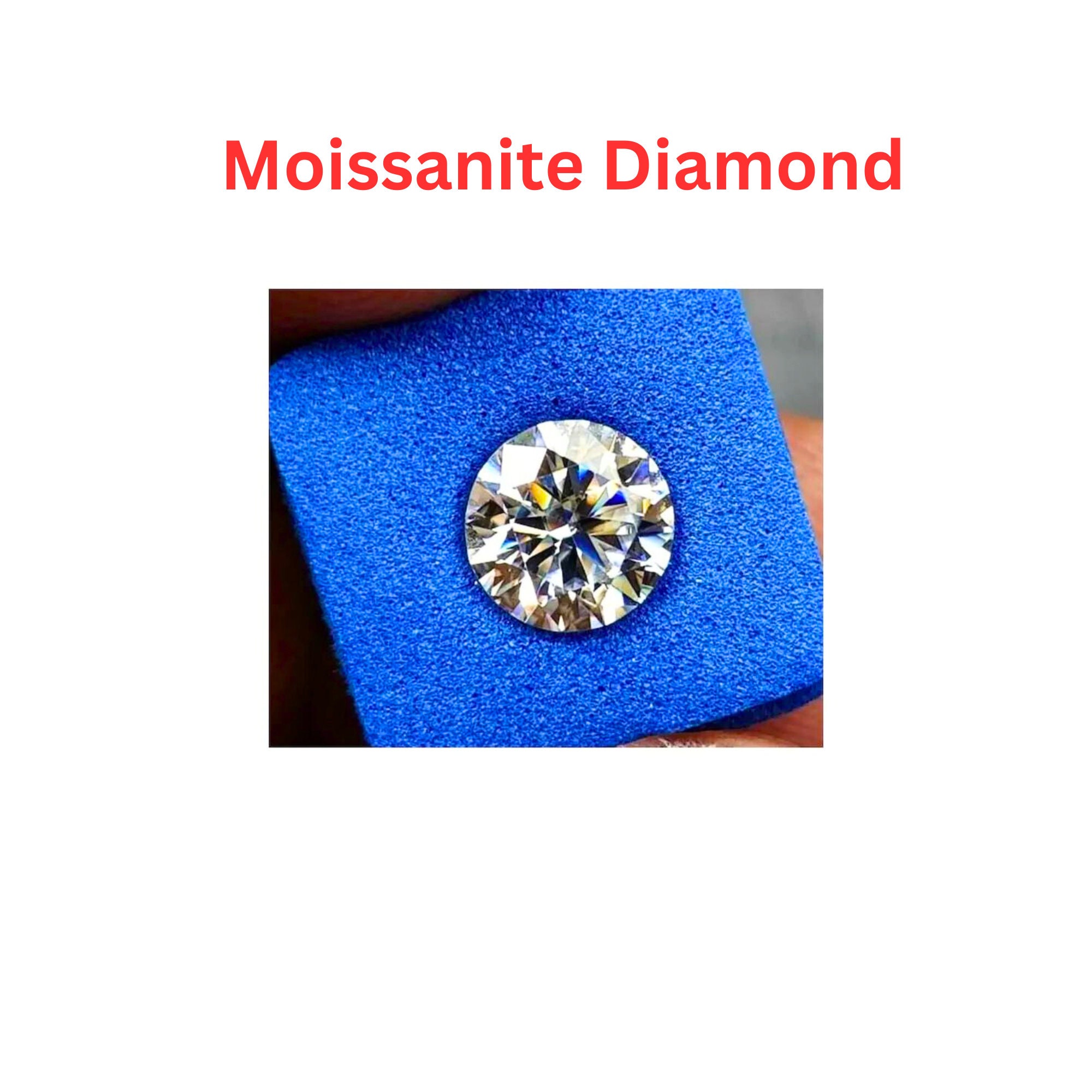GRA Certified Loose DVVS1 Round Cut Moissanite Diamond All Sizes 5mm15mm Brilliant Cut Loose