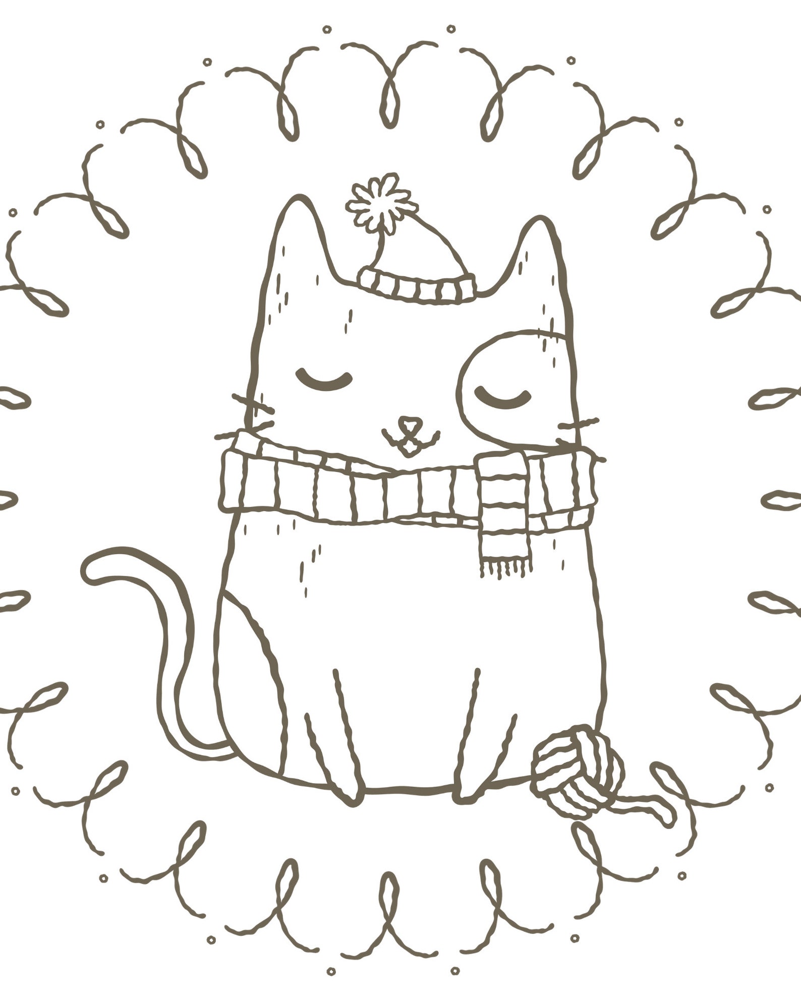 Silly Sam Cat Coloring Page - Etsy France