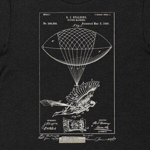 Steam Punk Fliegende Maschine Grafik T-Shirt Vintage Grafik