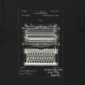 Máquina de escribir Patente Graphic Tee