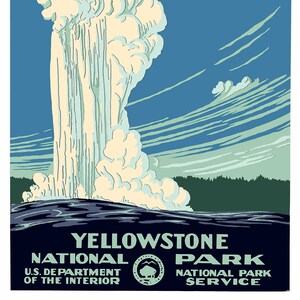 Parque Nacional de Yellowstone Vintage Poster Graphic Tee