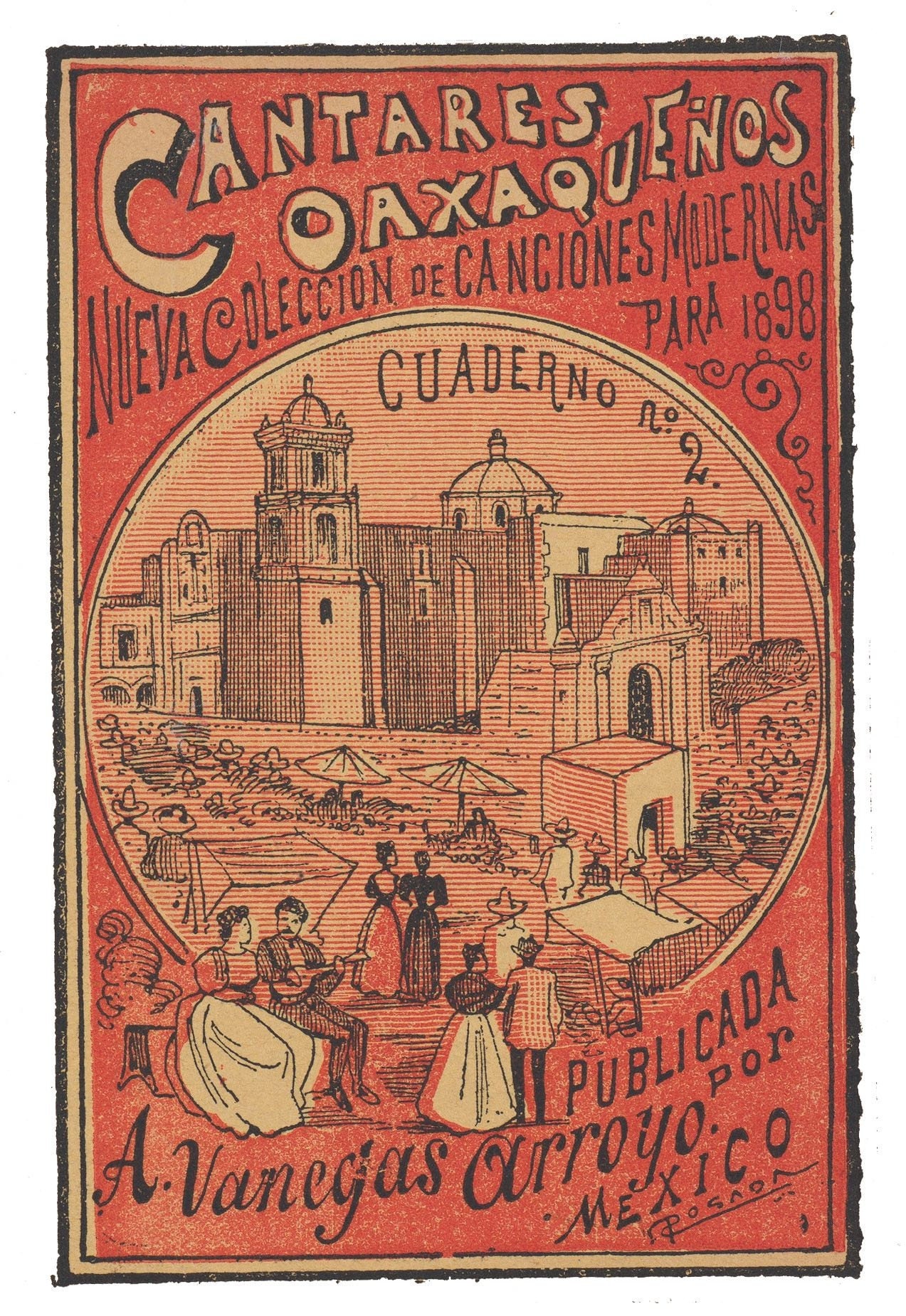 OAXACA, Mexico Song Book Cover Unisex Graphic Tee W/ Vintage