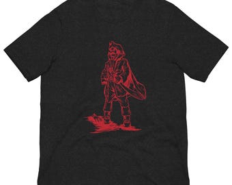 Vintage Pirate Graphic Tee, Antique Swashbuckler Buccaneer Shirt, Sword Fighter Captain, Nautical Adventure Gift, Unisex T-Shirt
