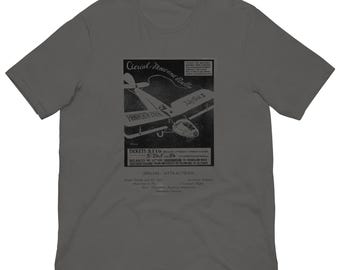 Vintage Air Show Poster Tee, Aerial Meet and Rally Shirt, 1930s British Aviation Advertisement, Art Deco Plane Gift, Unisex Tee