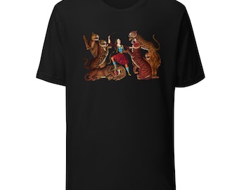 Female Lion Tamer Vintage Circus image Graphic Tee 3XL, 4XL, 5XL