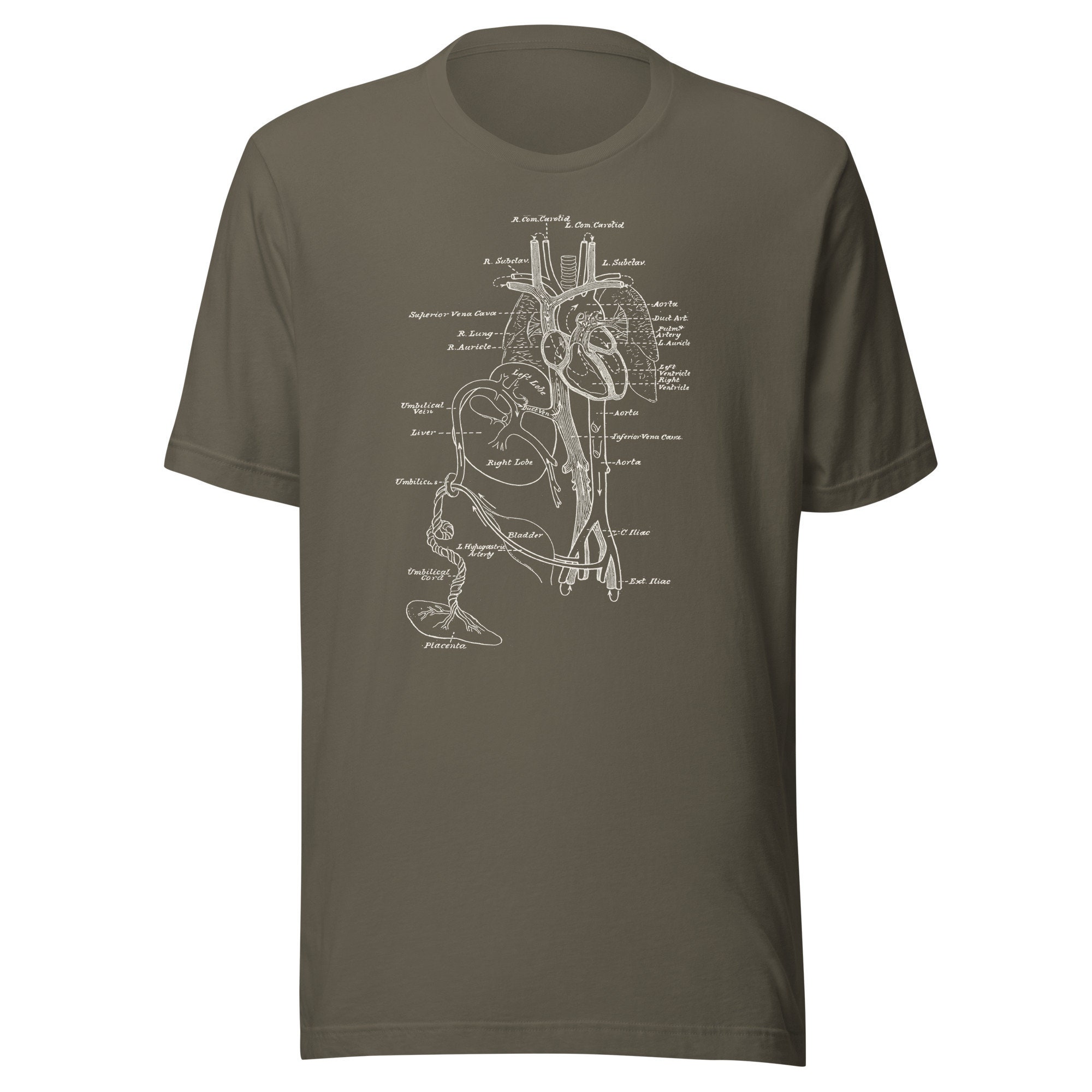 Human Body With Heart Anatomy Vintage Graphic Tee - Etsy