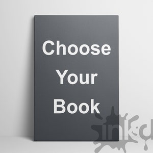 Choose Any Book Canvas / Book Cover / Book Artwork / Wall Art / Author Art / Decoration / Novel Art / Book Art