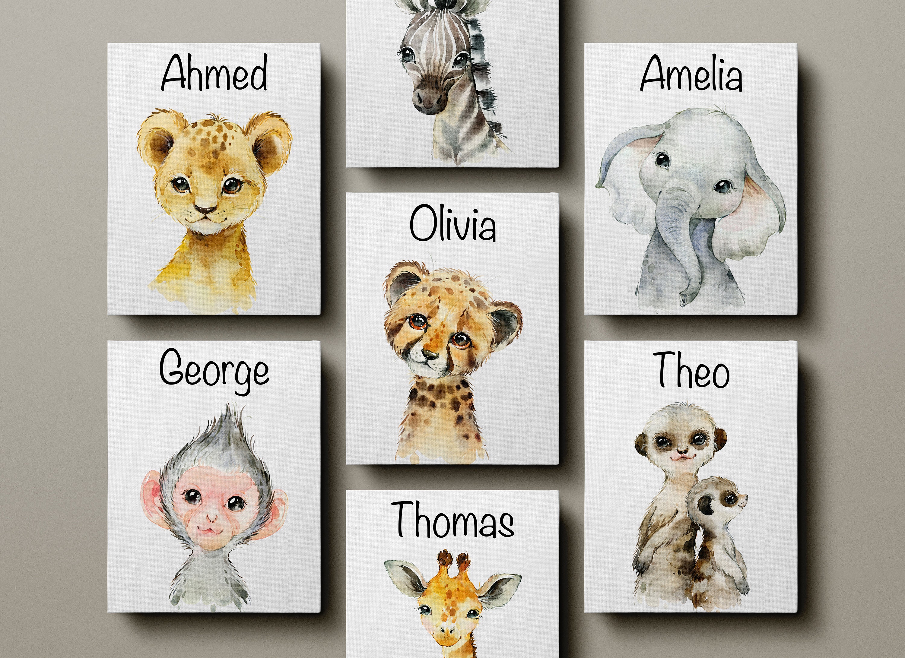 Baby Animal Canvas - Etsy UK Baby Animal Canvas - Etsy UK