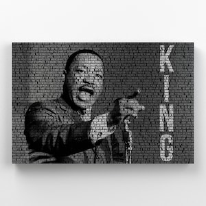 Toile pour discours de Martin Luther King Jr. / I Have A Dream Speech / Toile historique / Black Lives Matter / Art iconique / Impression d&#39;art / Art mural