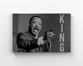 MLK 'I Have A Dream' Speech Typography Canvas Art Print