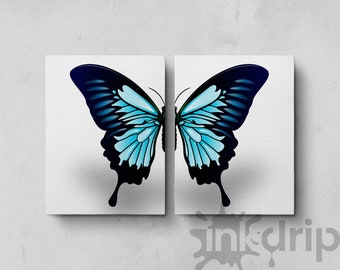 Butterfly Canvas Print Set, Kids Room Decor