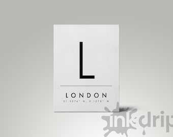 Personalized Location Coordinates Canvas Art, Typography Print