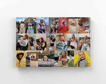 Personalised Collage Canvas / Custom Photo Canvas/ Montage Framed Canvas Print / Birthday Canvas / Anniversary Canvas