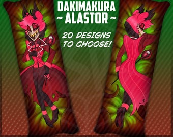 Funda de almohada Hazbin Hotel ALASTOR Dakimakura (hecha por ventilador)