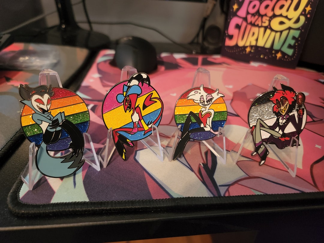 Unofficial Hazbin Hotel and Helluva Boss Pride Glitter Enamel - Etsy